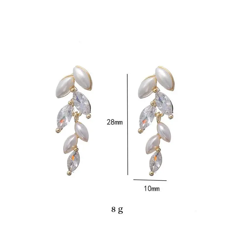 Elegant Rhinestone Drop Earrings - FY0061